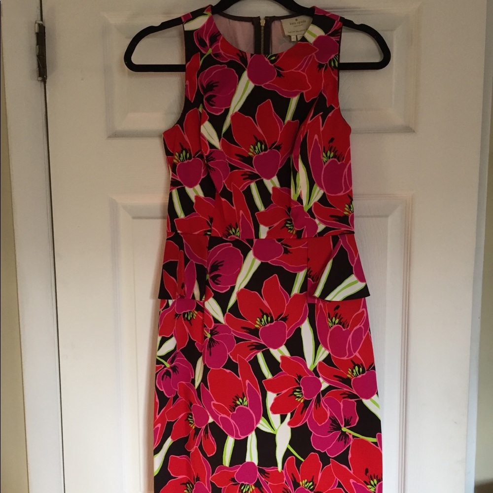 Kate Spade peplum floral dress size 2